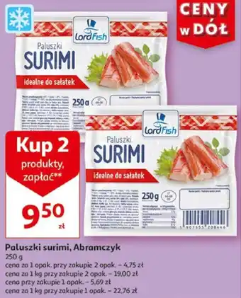 Auchan Paluszki surimi, Abramczyk 2 x 250 g oferta