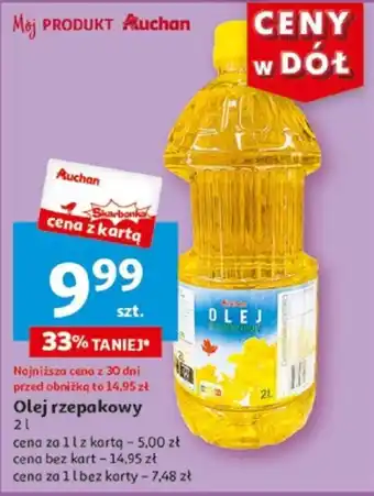 Auchan Olej rzepakowy 2 l oferta