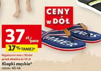 Auchan Klapki męskie oferta