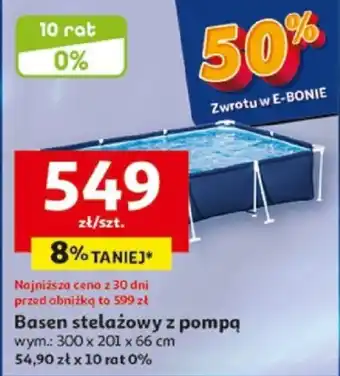 Auchan Basen stelażowy z pompą oferta