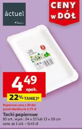 Auchan Tacki papierowe 10 szt. oferta