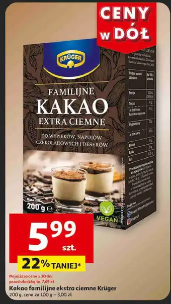 Auchan Kakao familijne ciemne Kruger oferta