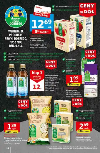 Auchan Sok jabłkowy gala Auchan Pewni Dobrego oferta