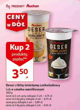 Auchan Deser czekoladowy z bitą śmietaną Auchan oferta