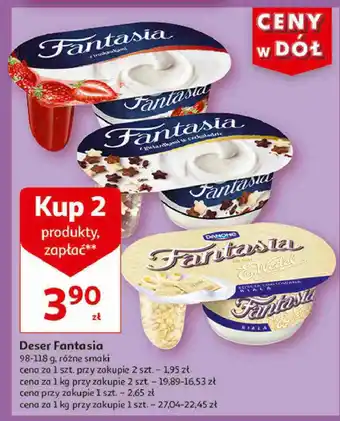Auchan Jogurt z truskawkami Danone Fantasia oferta