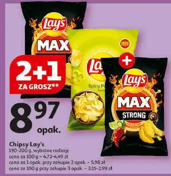 Auchan Chipsy chili & lime Lay's Max Strong oferta