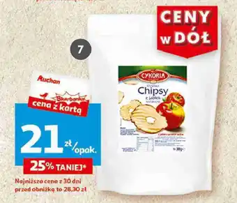 Auchan Chipsy jabłkowe Cykoria oferta