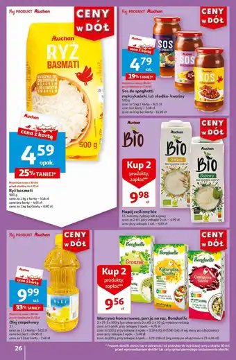 Auchan Ryz basmati Auchan Bio oferta