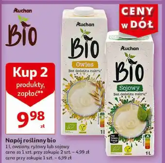 Auchan Napój sojowy naturalny Auchan Bio oferta