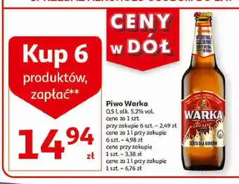 Auchan Piwo Warka oferta