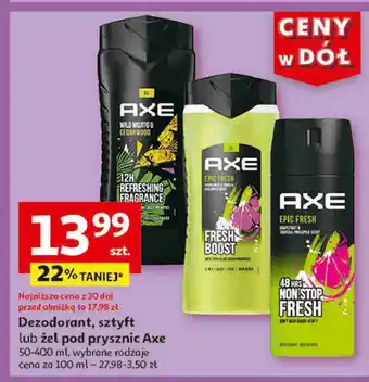 Auchan Żel pdo prysznic Axe Wild Green Moijto & Cedarwood oferta