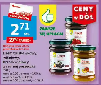 Auchan Dżem czarna porzeczka Podniesiony Kciuk oferta