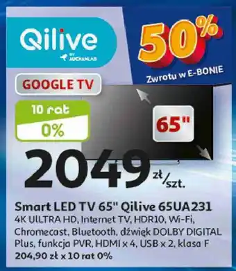 Auchan Telewizor 65 q65ua231 Qilive oferta