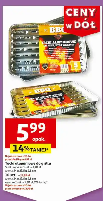 Auchan Tacki aluminiowe do grilla oferta