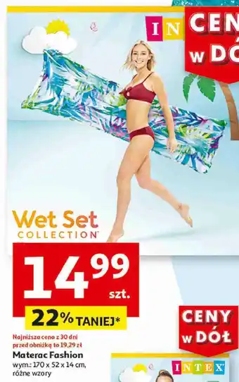 Auchan Materac fashion 170 x 52 14 cm Intex oferta