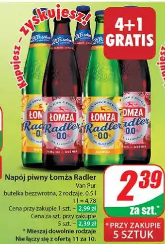 Dino Piwo Łomża Radler 0.0% Jabłko-Wiśnia oferta