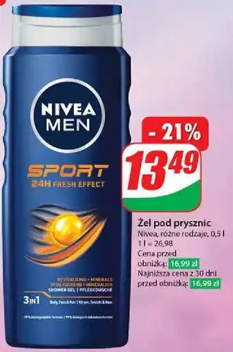 Dino Żel pod prysznic Nivea Men Sport oferta