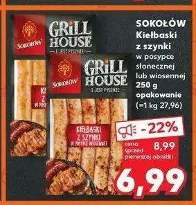 Kaufland Kiełbaski z szynki w posypce słonecznej Sokołów grill house oferta