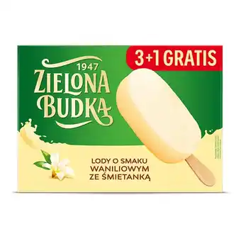 Auchan Zielona Budka Lody o smaku waniliowym ze śmietanką 360 ml (4 sztuki) oferta