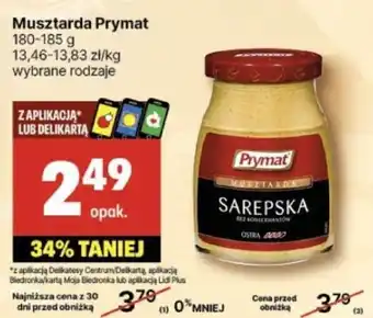 Delikatesy Centrum Musztarda Prymat 180-185g oferta
