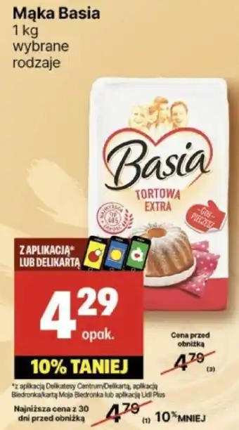 Delikatesy Centrum Mąka Basia 1 kg oferta