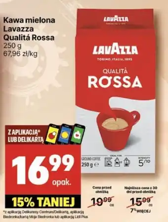 Delikatesy Centrum Kawa mielona Lavazza Qualitá Rossa 250g oferta