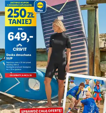 Lidl CRIVIT Deska dmuchana SUP oferta