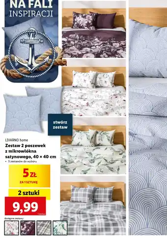 Lidl LIVARNO home Zestaw 2 poszewek z mikrowłókna satynowego 40 x 40 cm oferta
