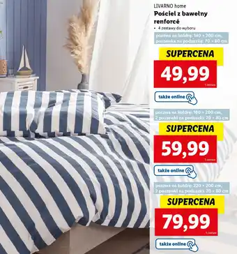 Lidl LIVARNO home Pościel z bawełny renforcé 140x200cm + 70x80cm oferta