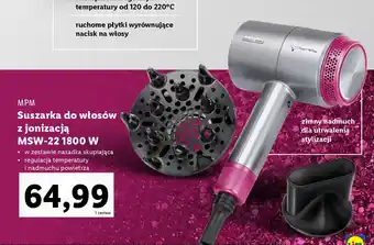 Lidl MPM Suszarka do włosów z jonizacją MSW-22 1800W oferta