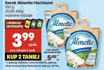 Delikatesy Centrum Serek Almette Hochland 150 g oferta
