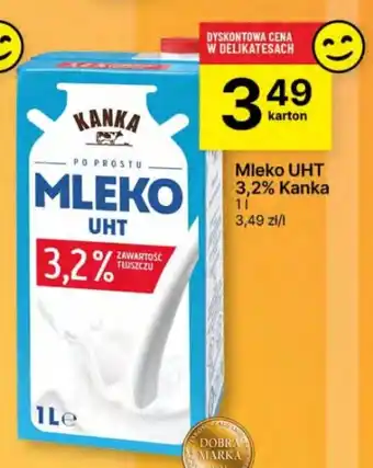 Delikatesy Centrum Mleko UHT 3,2% Kanka 1l oferta