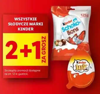 Lidl WSZYSTKIE SŁODYCZE MARKI KINDER oferta