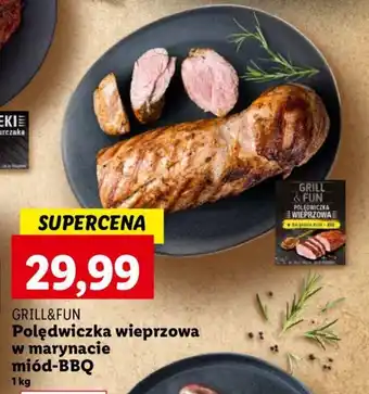 Lidl GRILL&FUN Polędwiczka wieprzowa w marynacie miód BBQ 1kg oferta