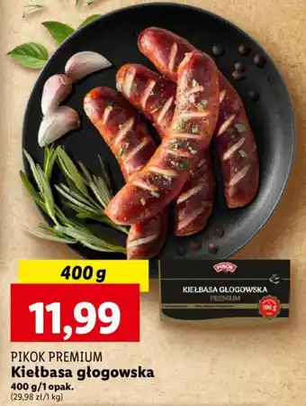 Lidl PIKOK PREMIUM Kiełbasa głogowska 400g oferta