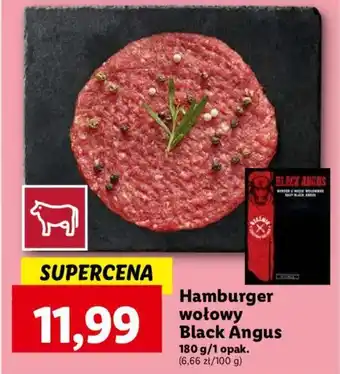 Lidl Hamburger wołowy Black Angus 180g oferta