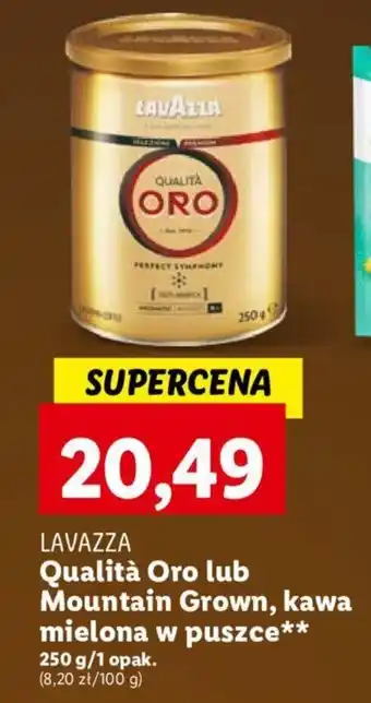 Lidl LAVAZZA Qualità Oro lub Mountain Grown, kawa mielona w puszce 250g oferta