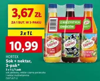 Lidl HORTEX Sok + nektar 3 pak 3x1l oferta