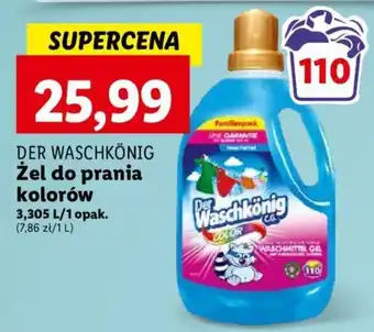 Lidl DER WASCHKÖNIG Żel do prania kolorów 3,305 L oferta