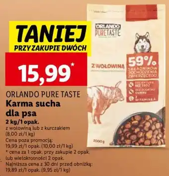 Lidl ORLANDO PURE TASTE Karma sucha dla psa 2kg oferta