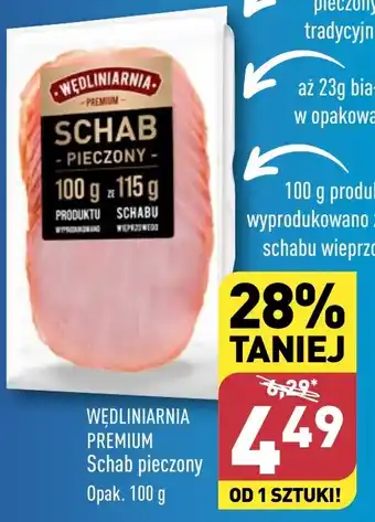 ALDI WĘDLINIARNIA PREMIUM Schab pieczony 100 g oferta