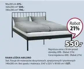 JYSK Rama łóżka oferta