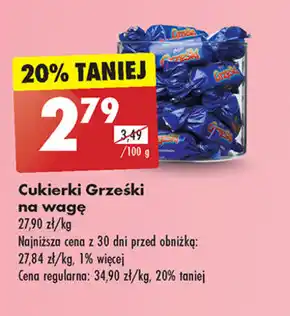 Biedronka Cukierki Grześki oferta