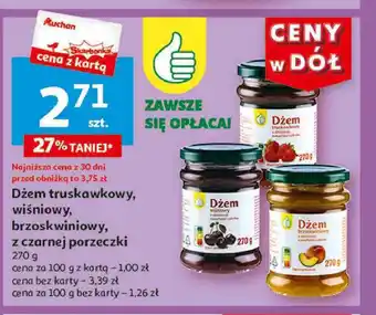 Auchan Dżem truskawkowy Podniesiony kciuk oferta