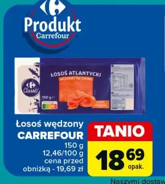 Carrefour Łosoś atlantycki wędzony na zimno 1 SZT 150 G oferta