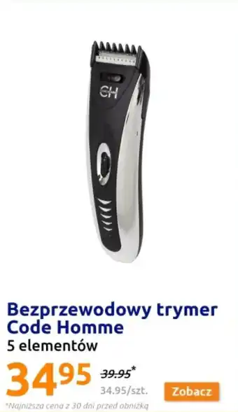 Action Bezprzewodowy trymer Code Homme oferta