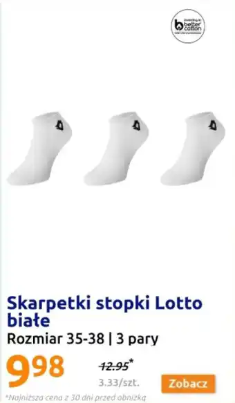 Action Skarpetki stopki Lotto białe oferta