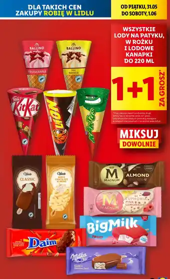 Lidl Lód almond Algida Magnum oferta