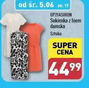 ALDI Sukienka damska z lnem Up2Fashion oferta