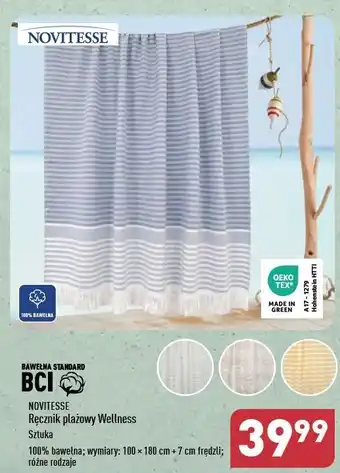 ALDI Ręcznik plażowy 100 x 180 cm Novitesse oferta